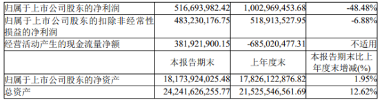 中微公司上半年业绩