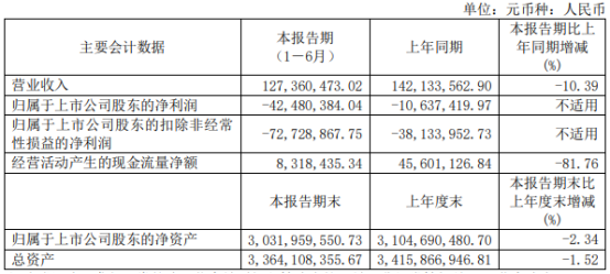 长光华芯上半年业绩