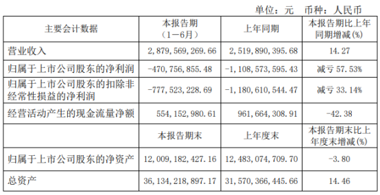 芯聯(lián)集成上半年業(yè)績